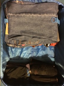 a partially packed bag