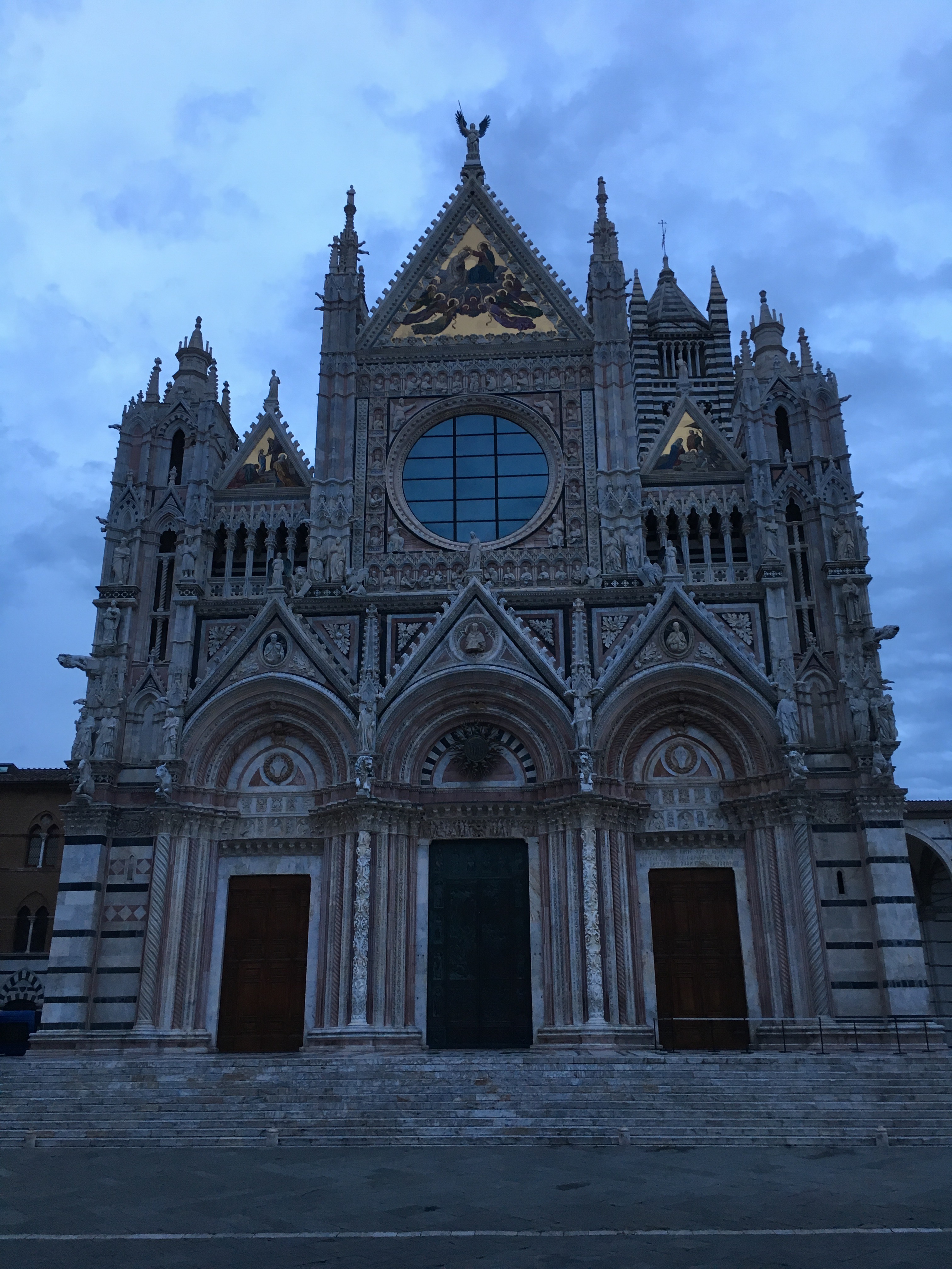 Gold decoration shining in the dusk